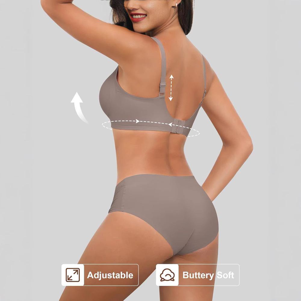 Black seamless push-up bra for women – size 34B High-waist maternity leggings with belly support – grey Adjustable summer straw hat with ribbon for women