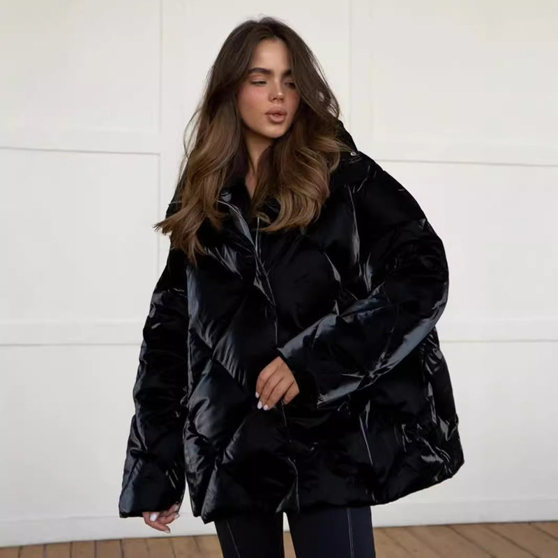 Chic Diamond Lattice Cotton Jacket
