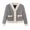 Chic Plaid Tweed Coat