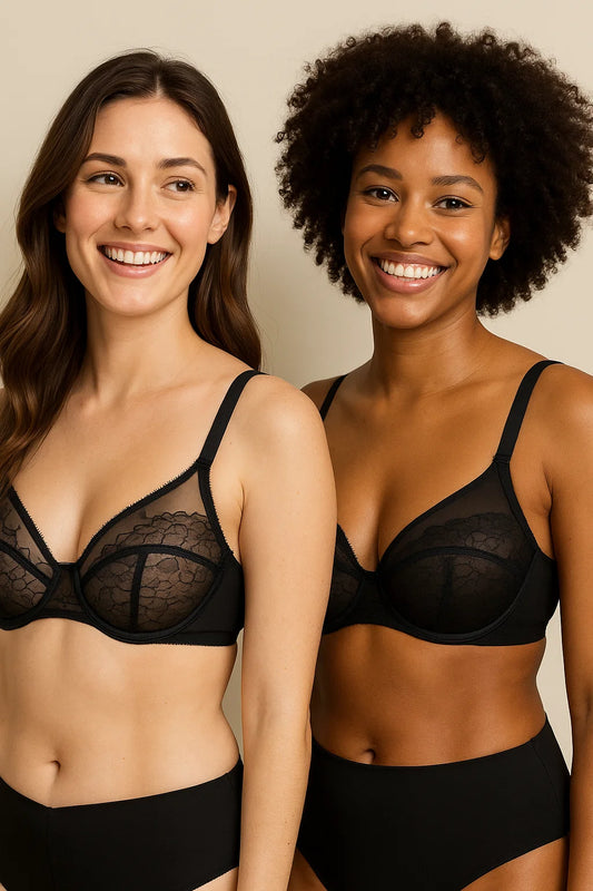Sheer Floral Lace Bra – Lightweight & Supportive