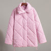 Chic Diamond Lattice Cotton Jacket