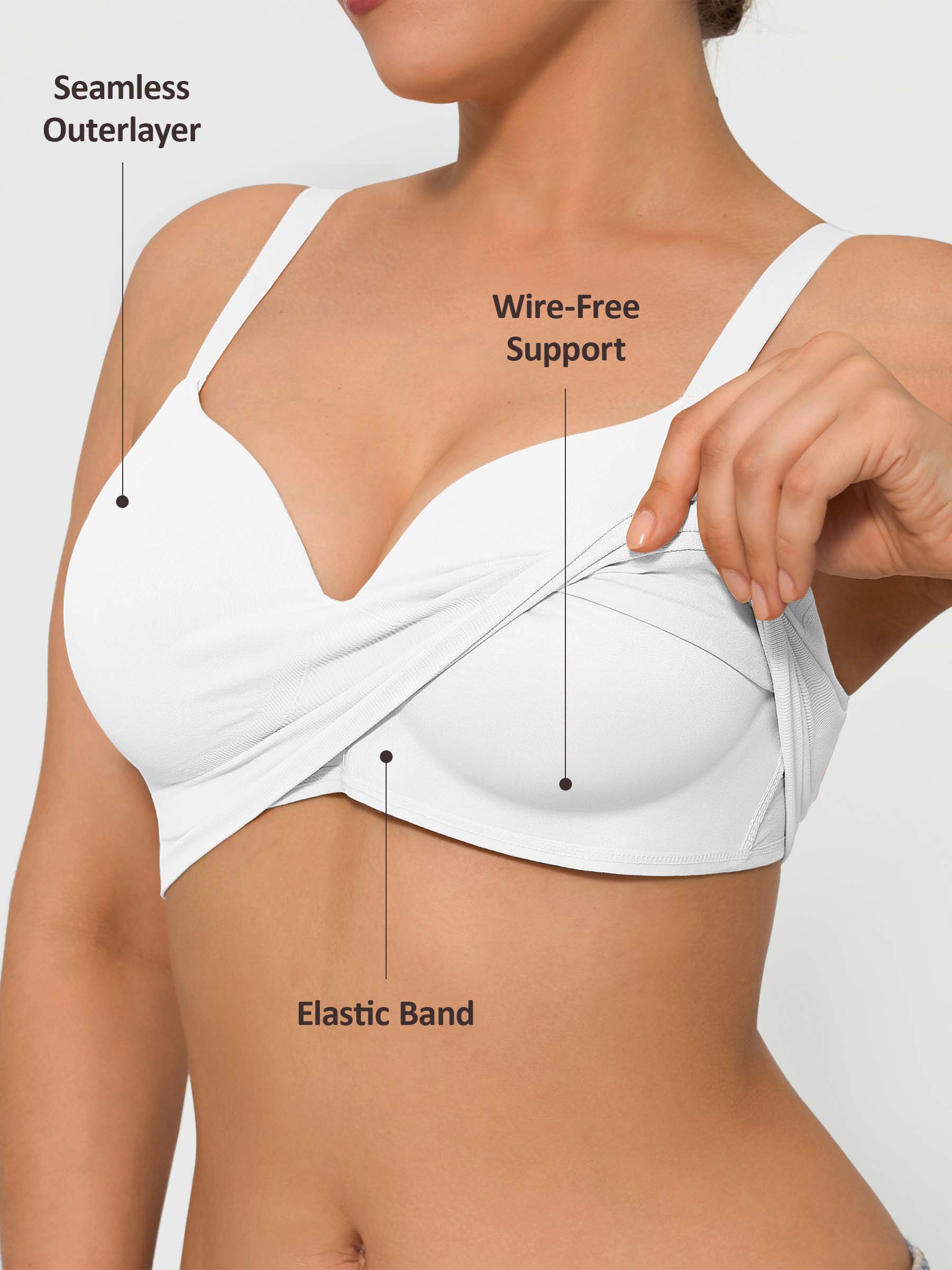 Black seamless push-up bra for women – size 34B High-waist maternity leggings with belly support – grey Adjustable summer straw hat with ribbon for women
